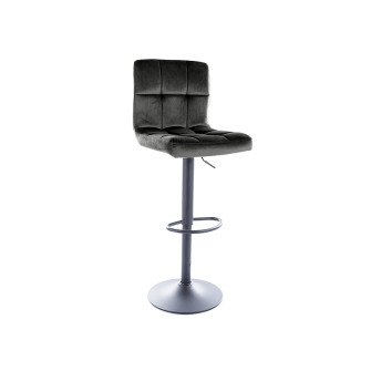 Juneau H-1 bar stool (Velvet/Black legs)